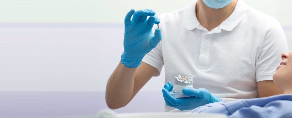 Dental implant model.