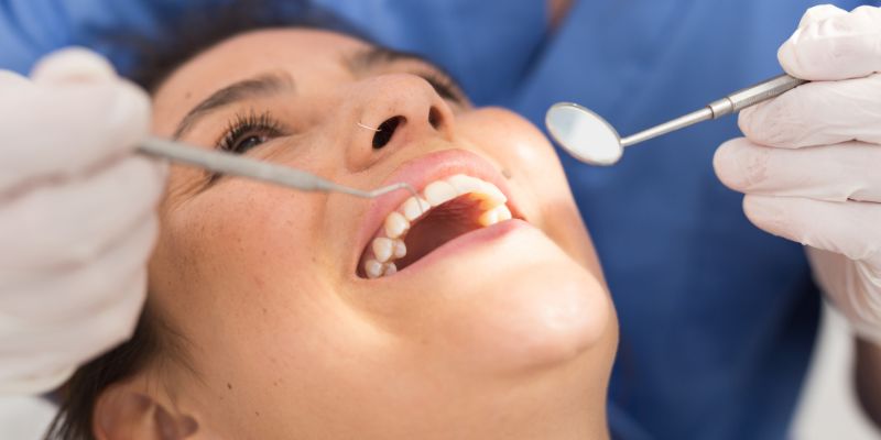 woman at the dentist