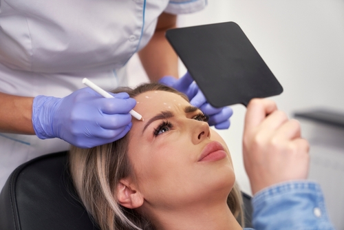 woman getting botox